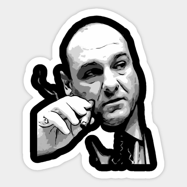 Tony Soprano Gangster Movie Tv Mafia Merchandise Goodfellas Sticker by Tracy Daum